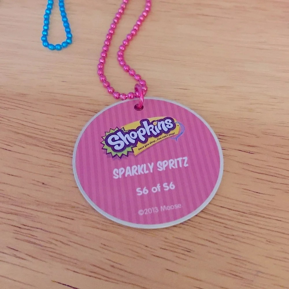 Three Shopkins Charm Necklaces/Dog Tags